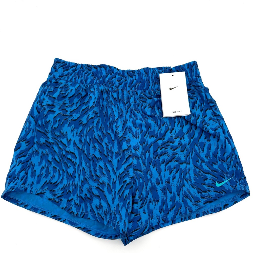 NWT New Nike Girls One Woven High Rise Printed Shorts Size Large L Kids Cheer - Picture 3 of 5